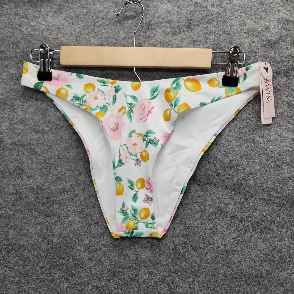 Victoria Secret Brazilian Bikini Bottom Medium White Lemon Swimwear
